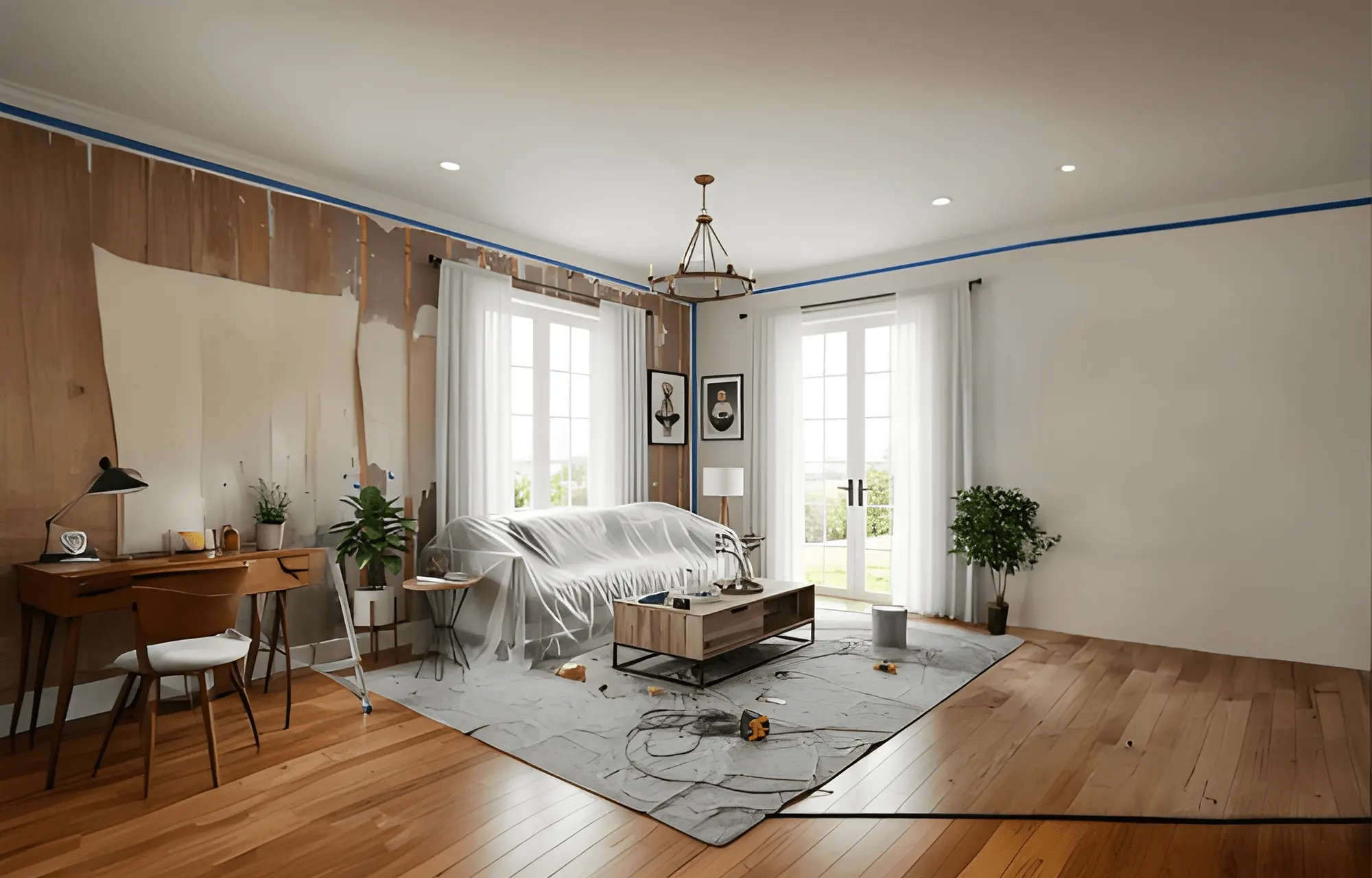 Before-and-after interior design transformation highlighting Arcdeco’s creative design process in Chennai.